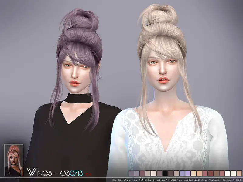 The Sims Resource Wings Os0713 Hair ~ Sims 4 Hairs