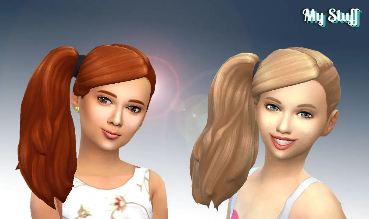Sims 4 Hairs Mystufforigin Side Ponytail Hair