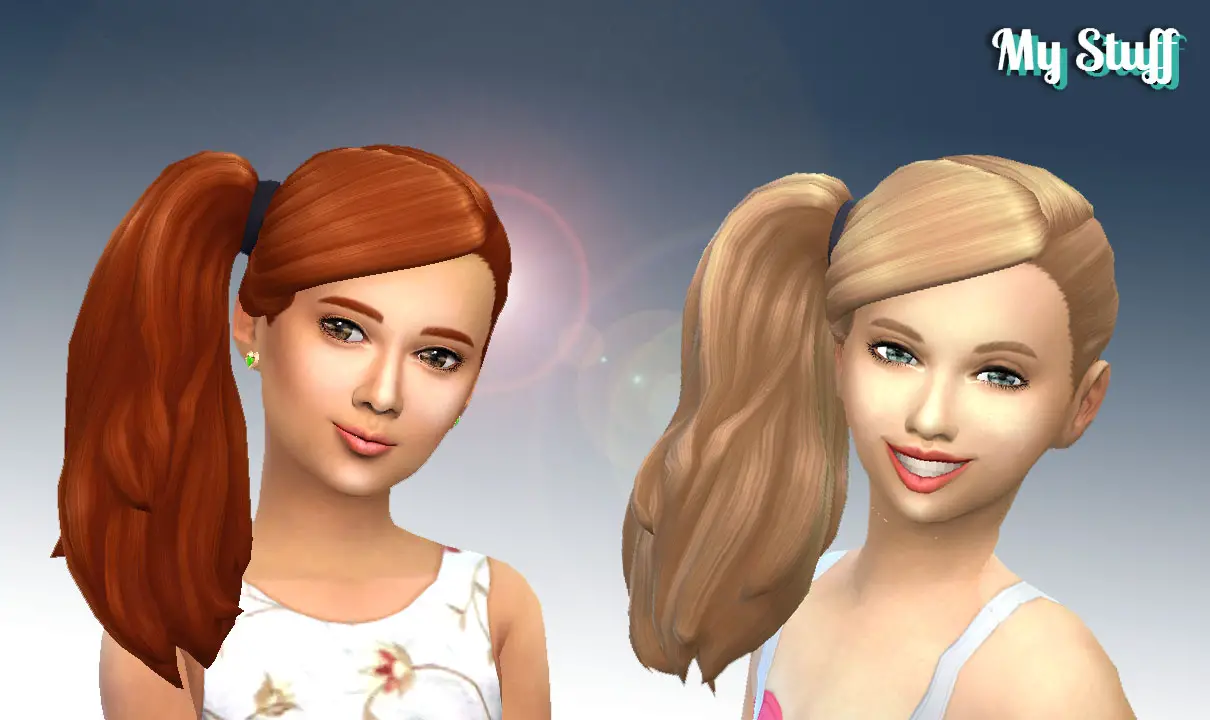 Mystufforigin Side Ponytail Hair Sims 4 Hairs