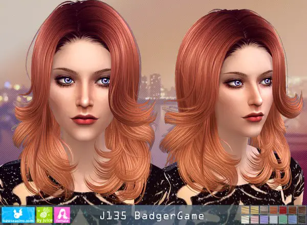 Sims 4 Hairs Newsea J135 Badger Game Hair