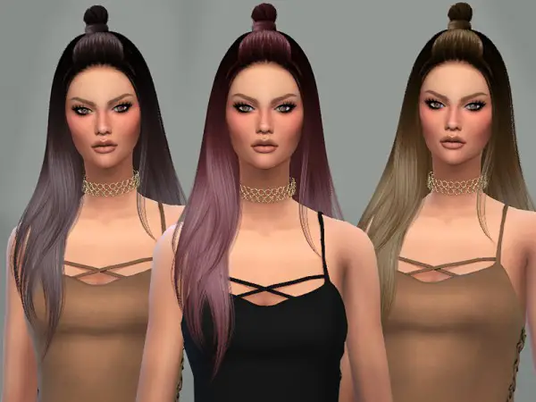 Sims 4 Hairs The Sims Resource Nightcrawler`s Luna Hair Retextured
