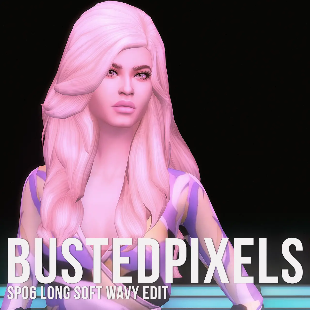 Busted Pixels Long Soft Wavy Hair Retextured Sims Hairs Hot Sex