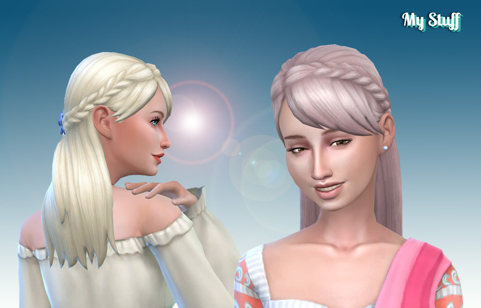 Mystufforigin Celebration Braid Conversion Sims Hairs Hot Sex