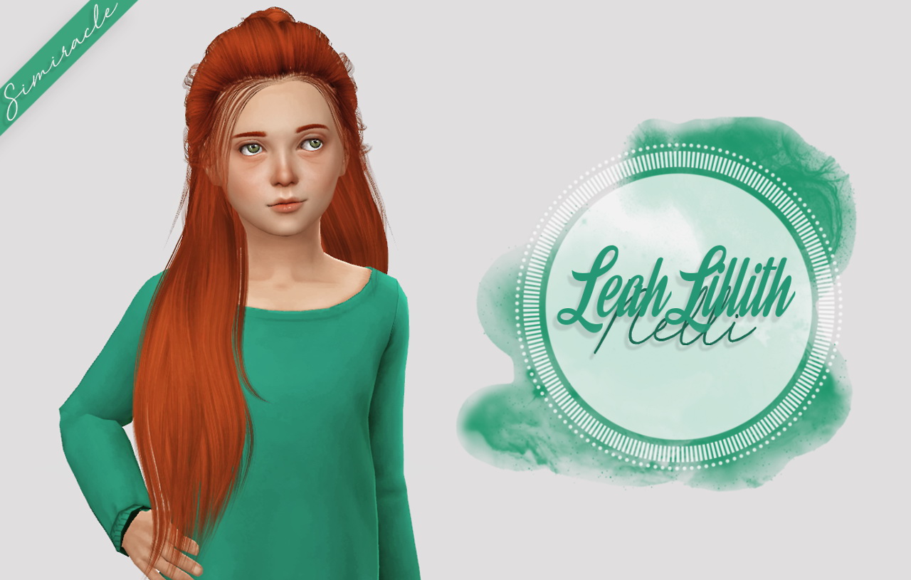 Sims 4 Hairs Simiracle LeahLillith s Nelli Hair Retextured Kids  Sims 4 Hairs Simiracle LeahLillith s Nelli Hair Retextured Kids