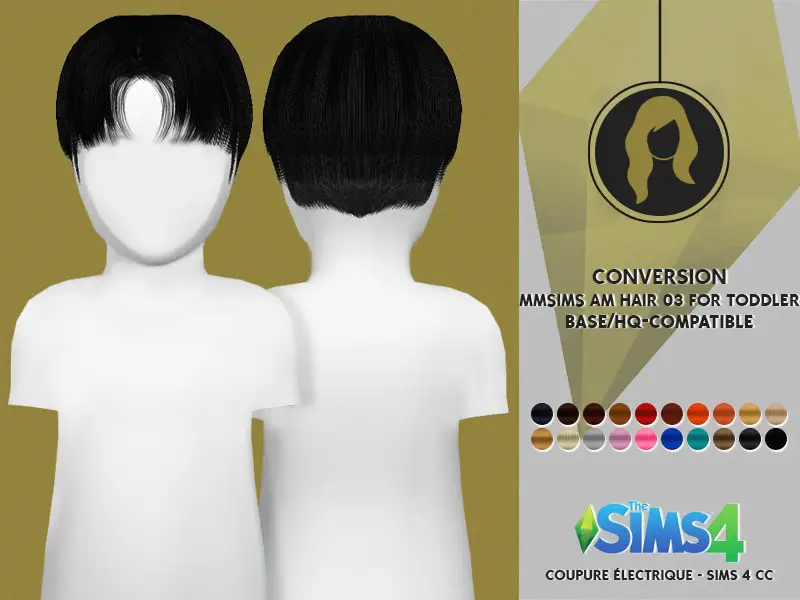 Sims 4 Hairs Coupure Electrique Hair 03 Reetxtured For Toddlers