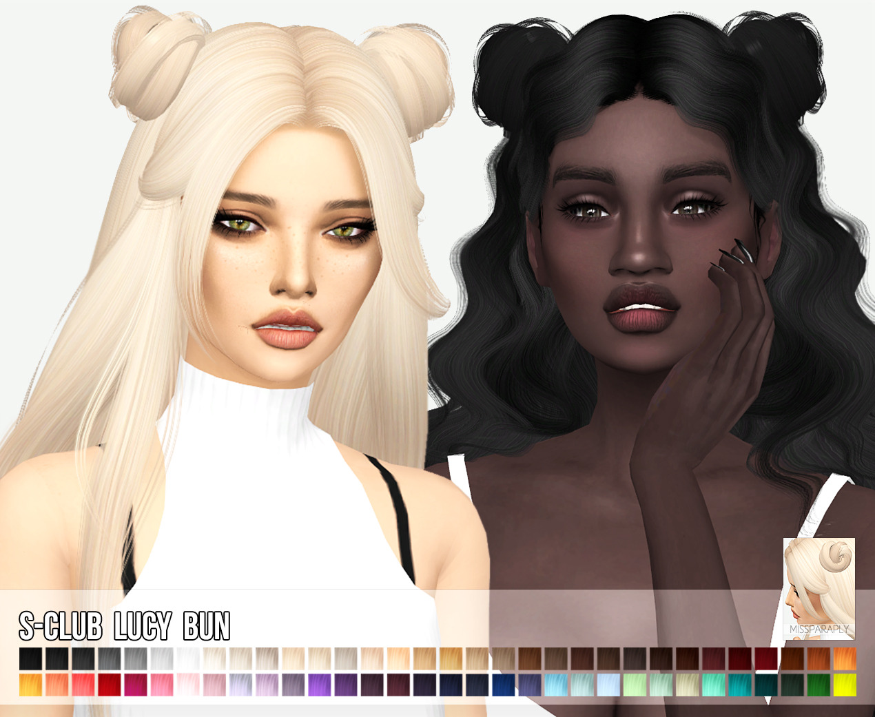 Sims 4 Cc Hair Buns Sims 4 Cc Custom Content Hairstyle Ponytail