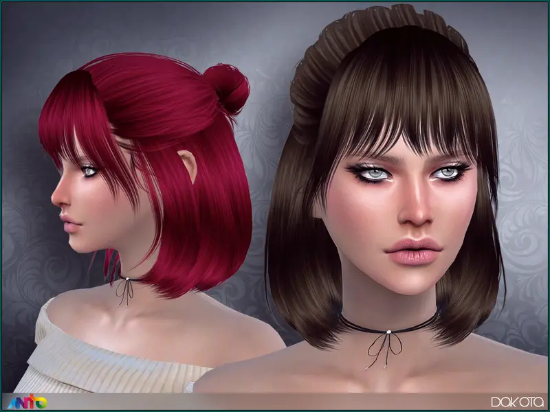 Sims 4 Short Blue Hair Mods - wide 1