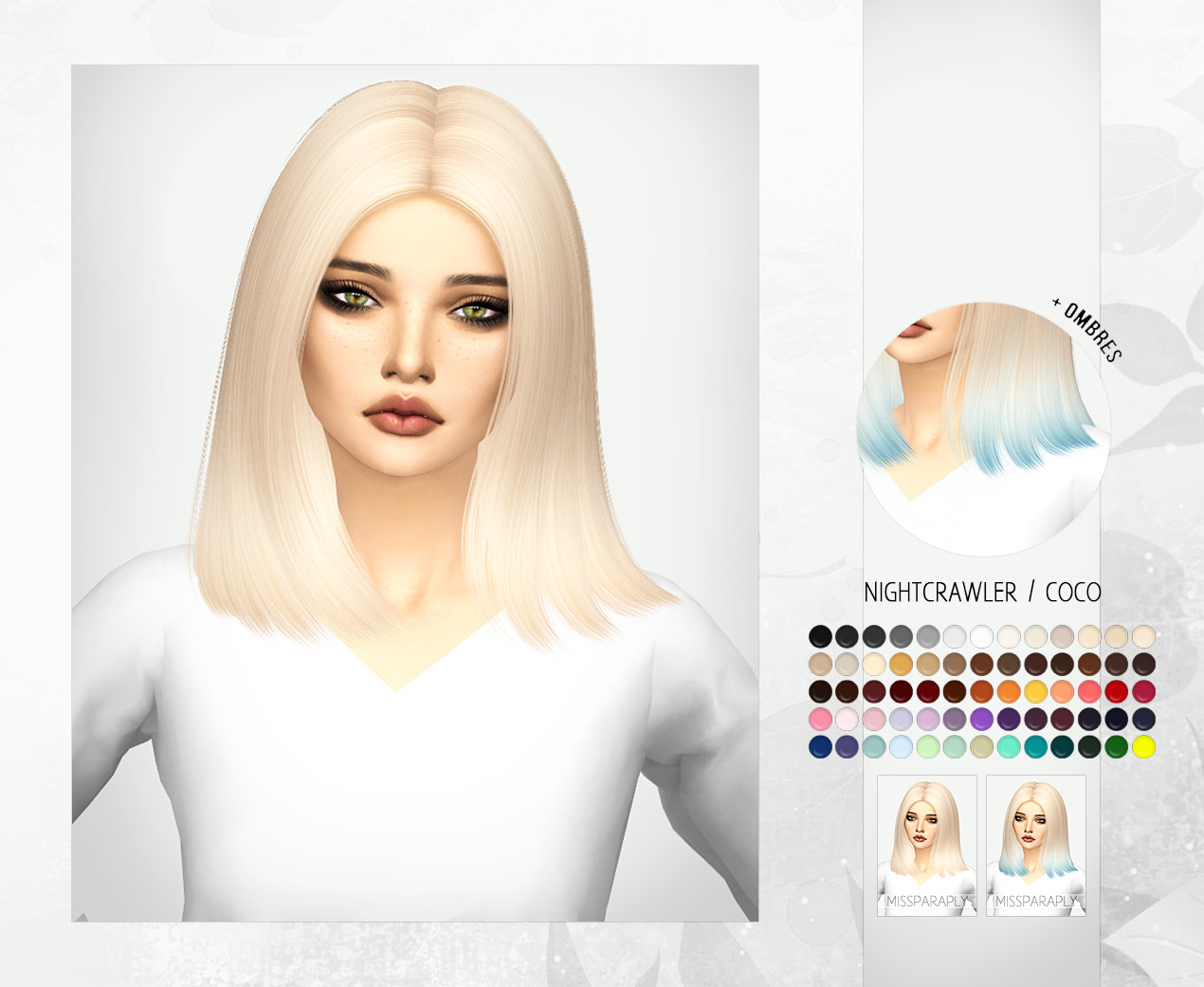 Sims 4 Hairs Miss Paraply Nightcrawler S Coco Hair Retextured 52155 Hot Sex Picture