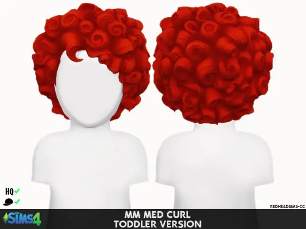 Sims 4 Hairs Coupure Electrique Med Curl Hair Retextured Toddlers