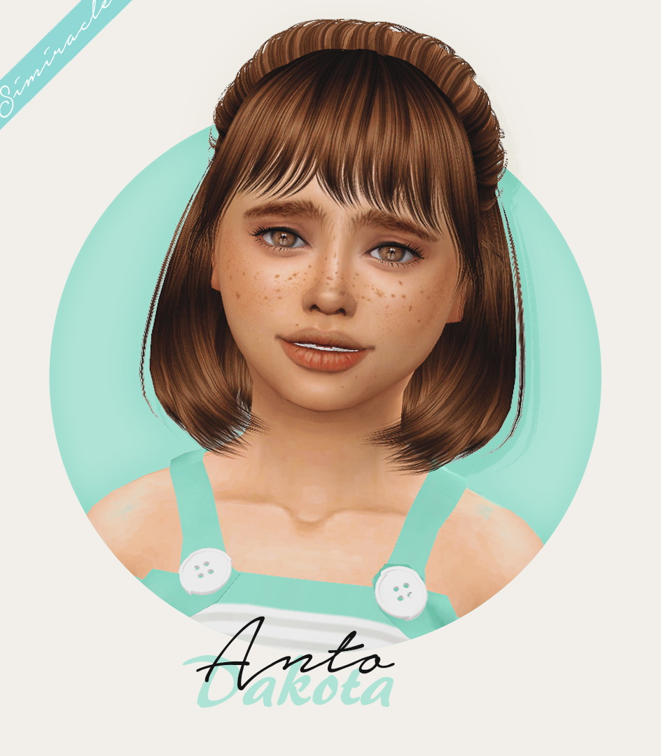 Sims 4 Hairs Simiracle Anto`s Dakota Hair Retextured Kids And Toddlers