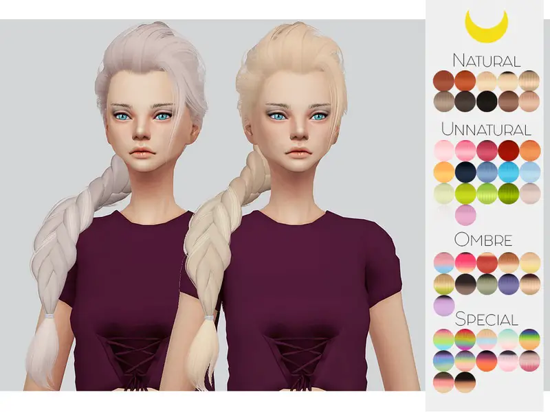 Sims 4 Hairs ~ The Sims Resource: LeahLillith`s Elsa hair retextured by ...