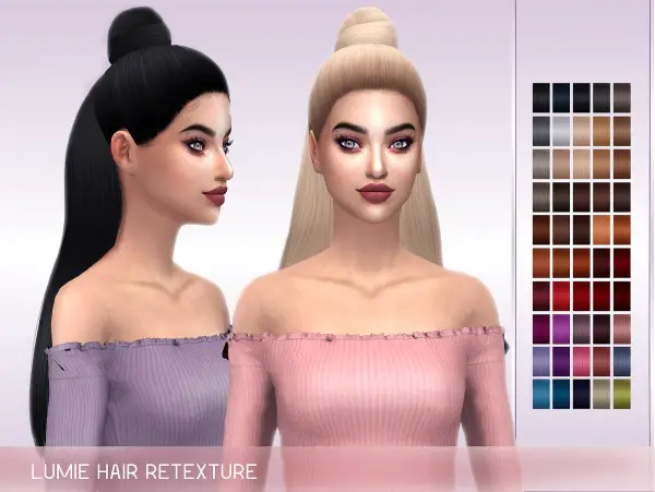 Sims 4 Hairs Frost Sims 4 Simpliciaty`s Lumie Hair Retextured