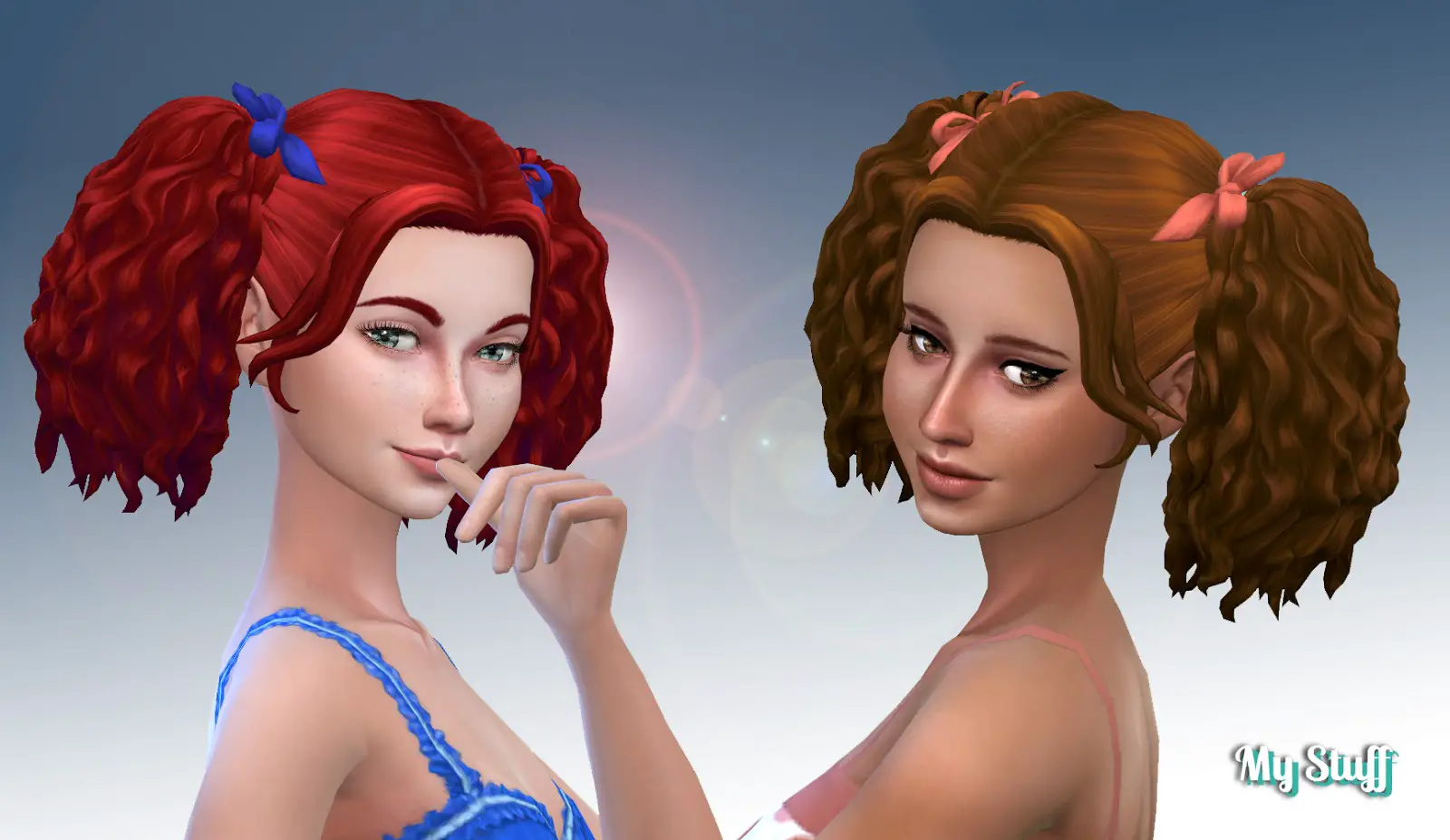 Sims 4 Hairs ~ Mystufforigin: Poppy Hair retextured