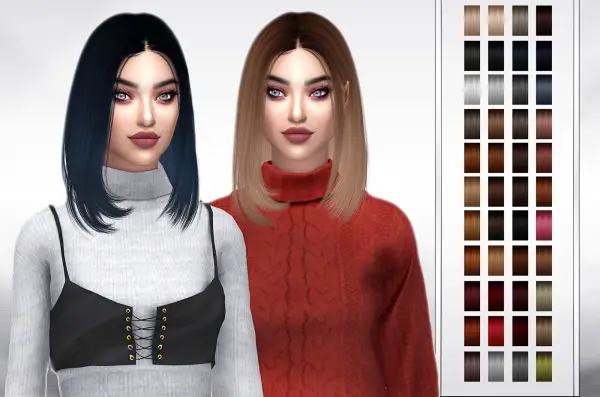 Sims 4 Hairs ~ Frost Sims 4 Anto Dua Hair Retextured