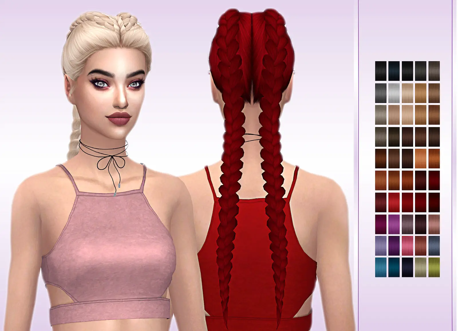 Sims 4 Hairs ~ Frost Sims 4: Simpliciaty`s Reyah hair retextured
