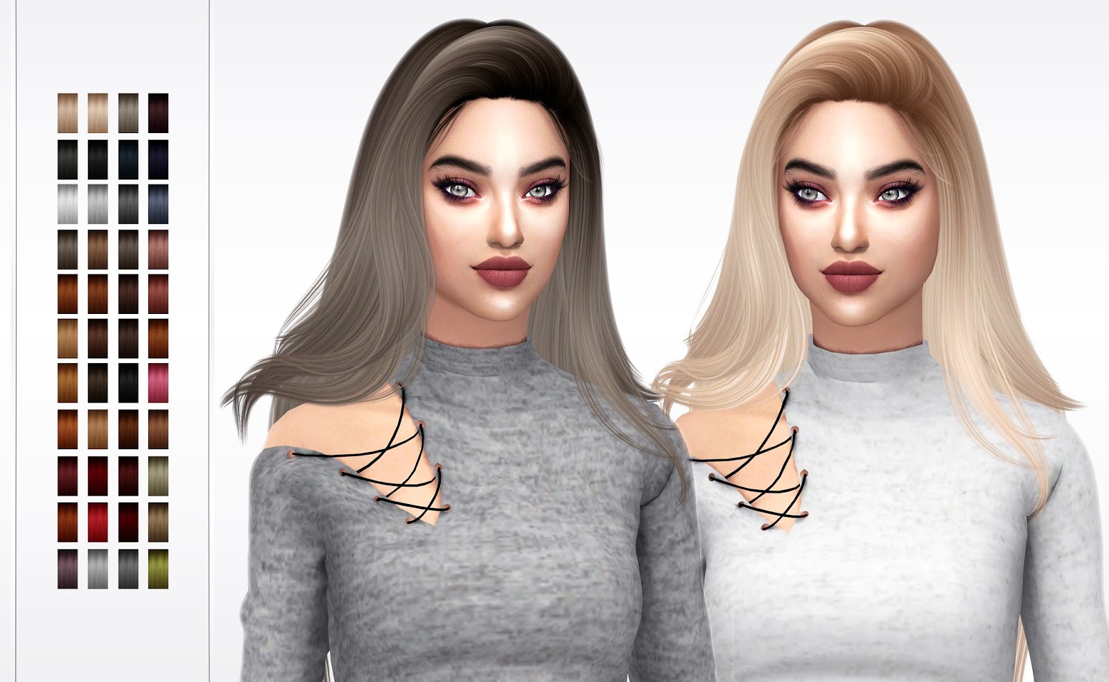 Sims 4 Hairs ~ Frost Sims 4 Nightcrawler`s Orchid Hair Retextured