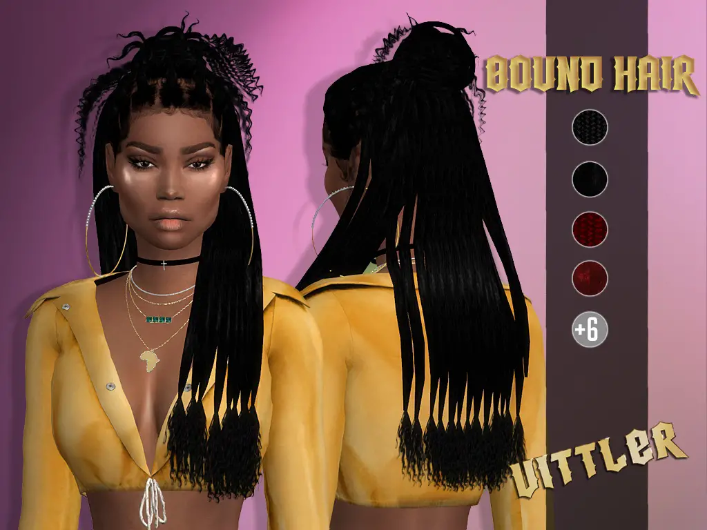 Vittleruniverse Anto S Bound Hair Retextured Sims Hairs