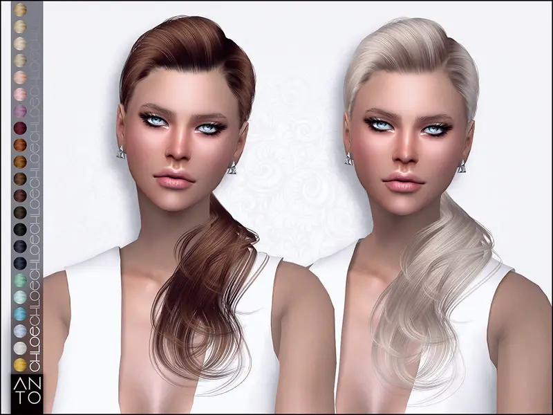 Sims 4 Hairs ~ The Sims Resource: Chloe hair by Anto
