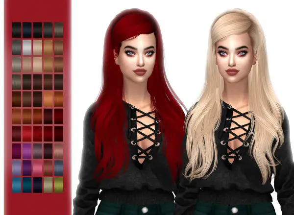 Sims 4 Hairs Frost Sims 4 Newsea`s Monochrome Hair Retextured