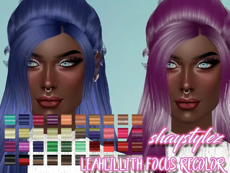 The Sims Resource Leahlillith S Focus Hair Recolored By Shaystylez