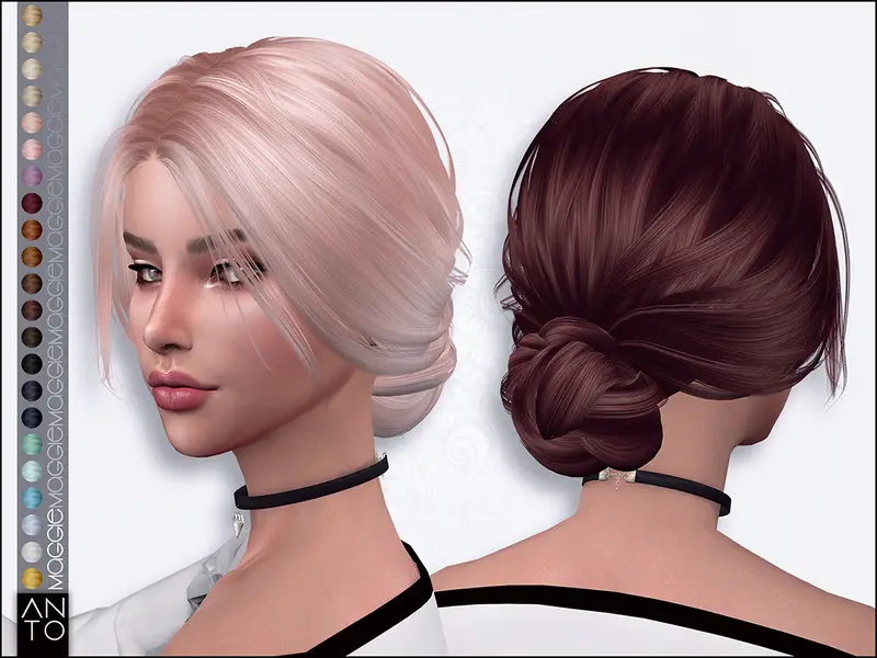 The Sims Resource Maggie Hair By Anto Sims 4 Hairs