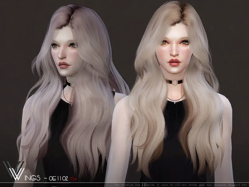 The Sims Resource Wings Oe1102 Hair Sims 4 Hairs