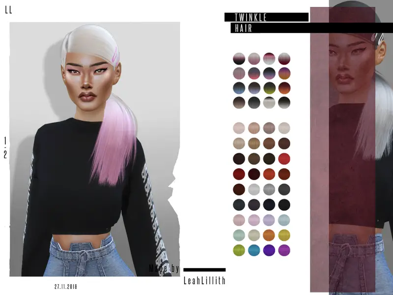 The Sims Resource Twinkle Hair By Leahlillith Sims 4 Hairs