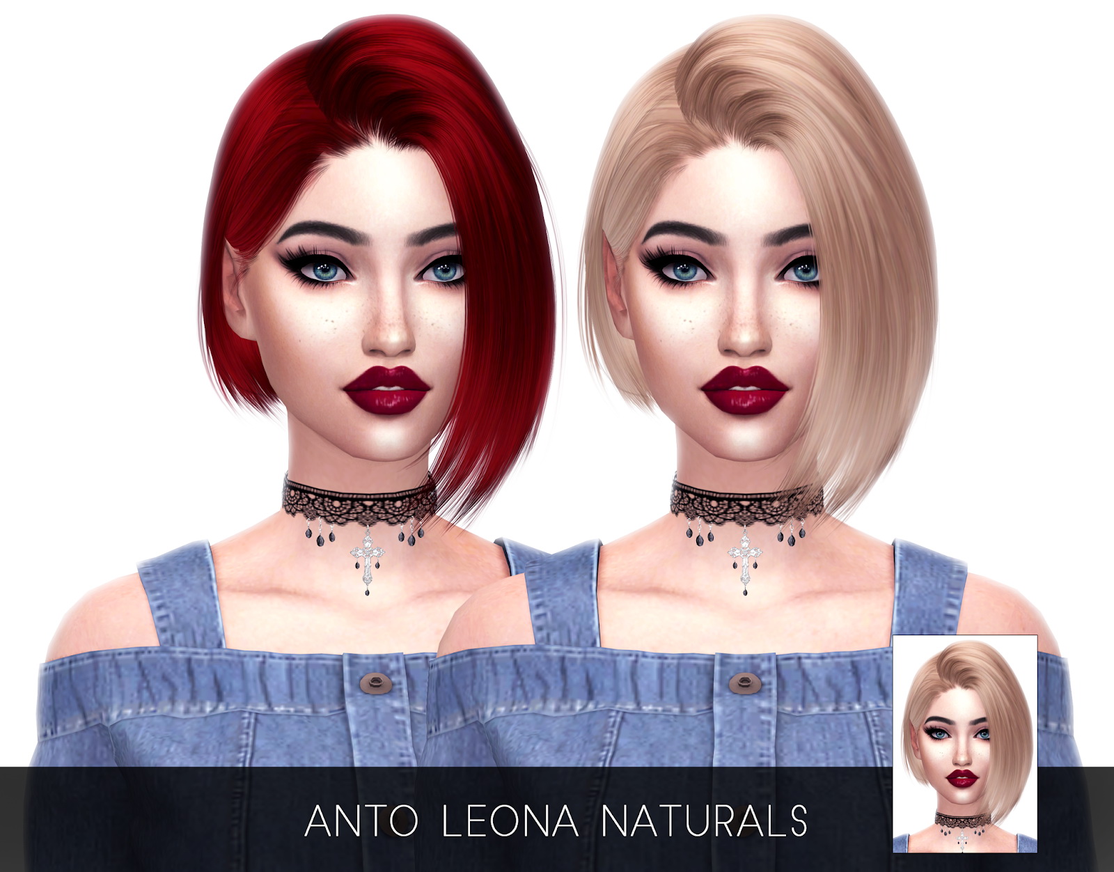 Sims 4 Hairs ~ Kenzar Sims: Leona Naturals Hair Retextured