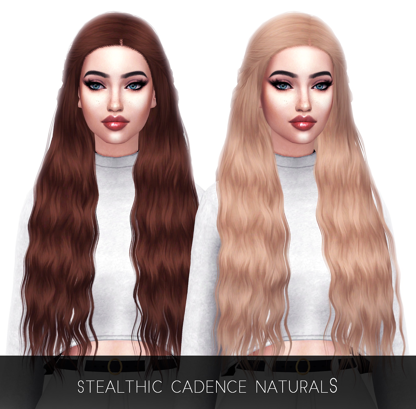 Sims 4 Hairs ~ Kenzar Sims Cadence Hair Naturals Retextured 0703