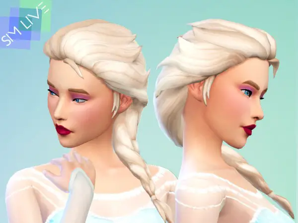 Sims 4 Hairs The Sims Resource Elsa Braided Hair Maxis