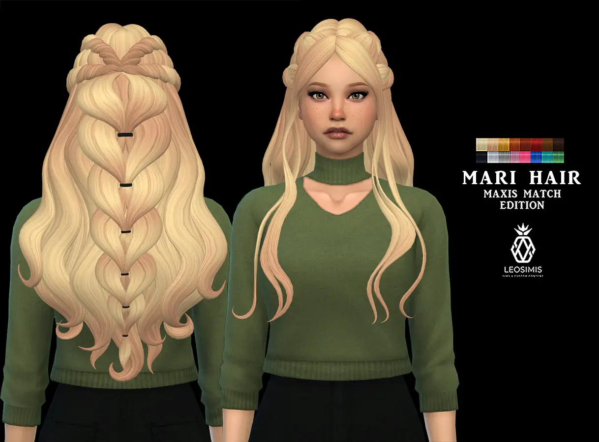 Sims Hairs Leo Sims Mari Hair Recolored Hot Sex Picture