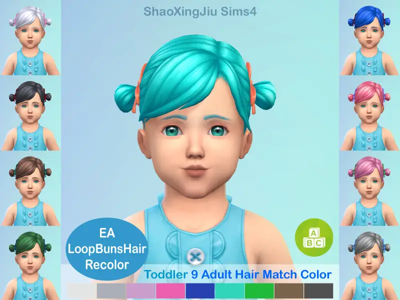 The Sims Resource Loop Buns Hair Recolored By Jeisse Sims Hairs