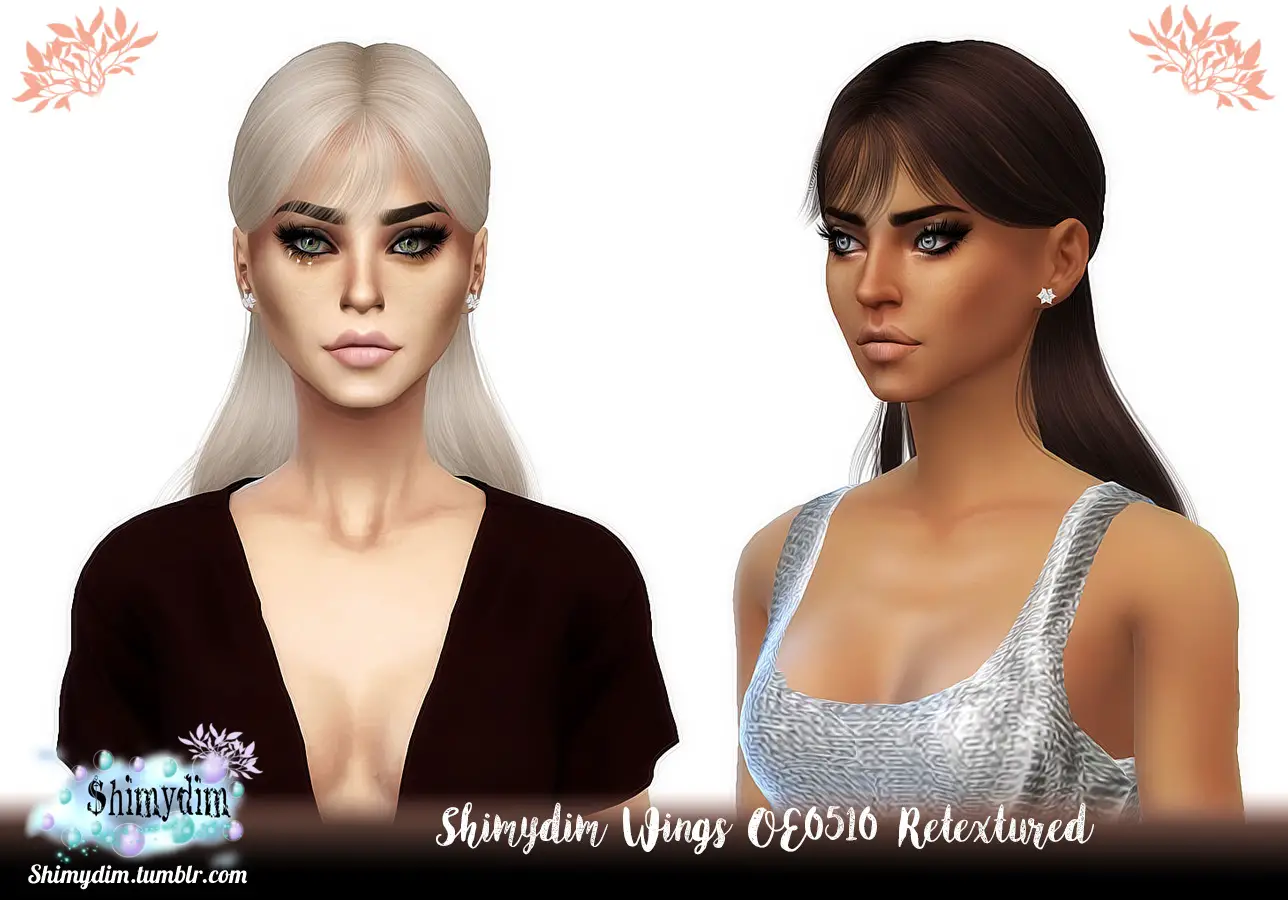 Sims 4 Hairs Shimydim Wings Oe0510 Hair Retextured