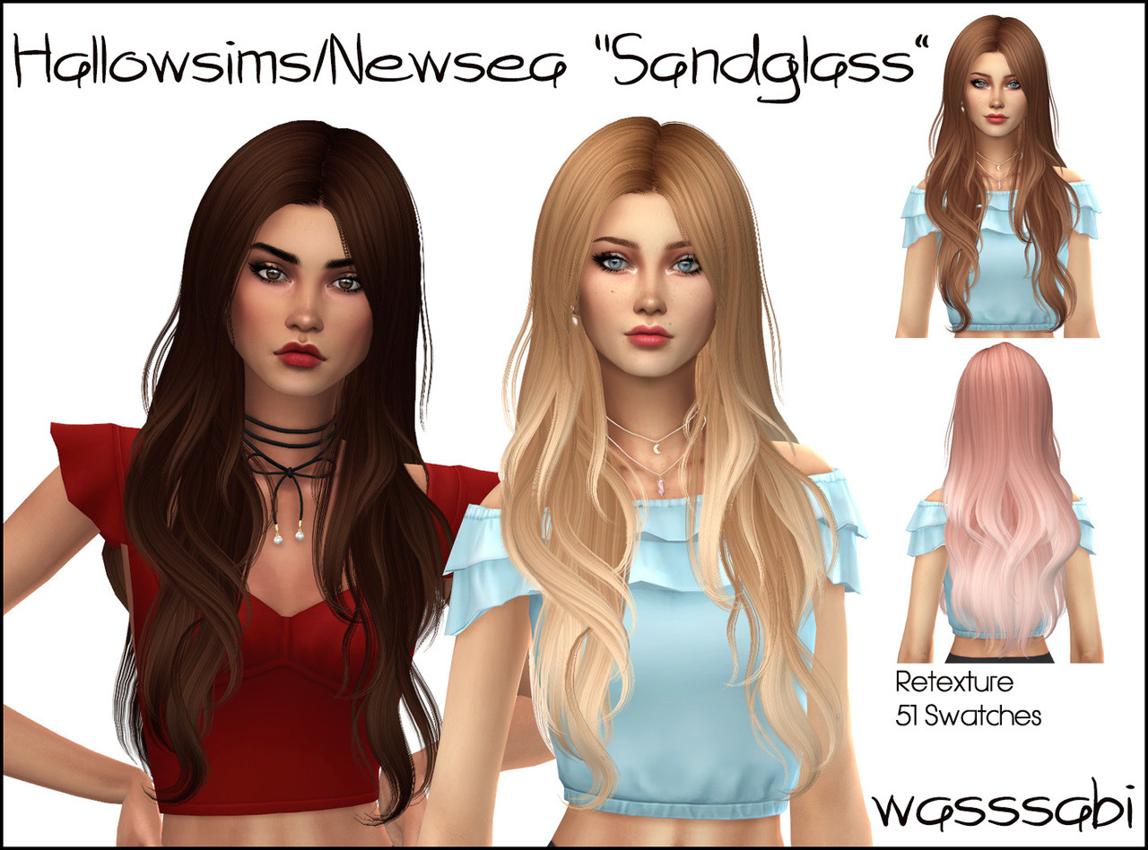 Sims Hairs Wasssabi Sims Hallowsims Sandglass Hair Retextured