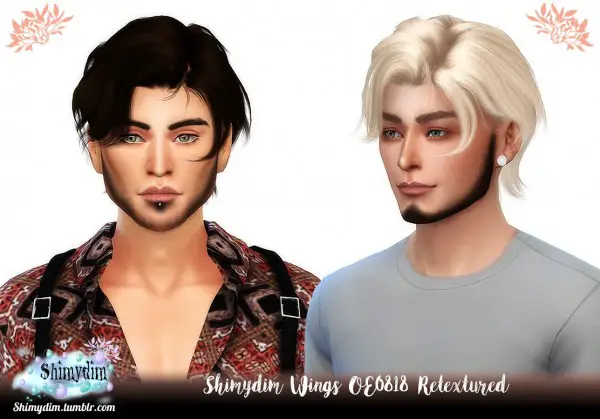 Sims 4 Hairs Shimydim Wings Oe0818 Hair Retextured