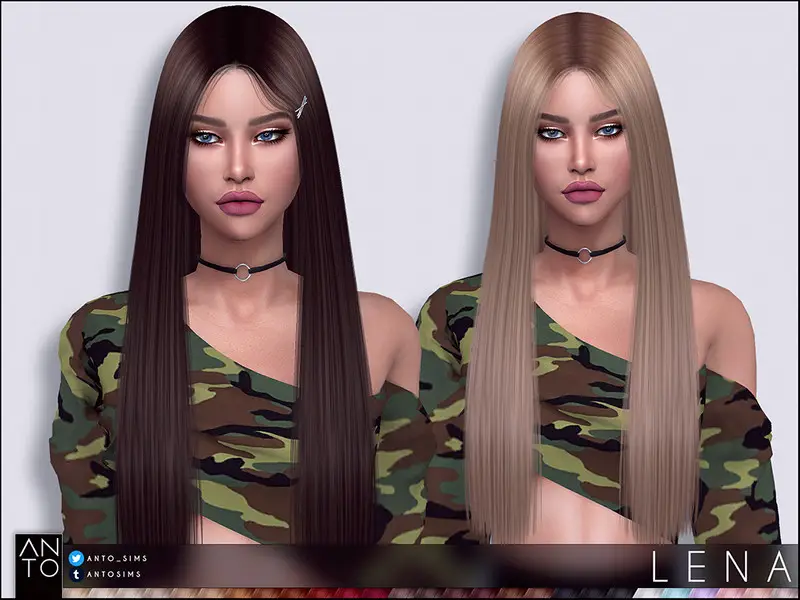 Sims 4 Hairs ~ The Sims Resource: Lena hair by Anto
