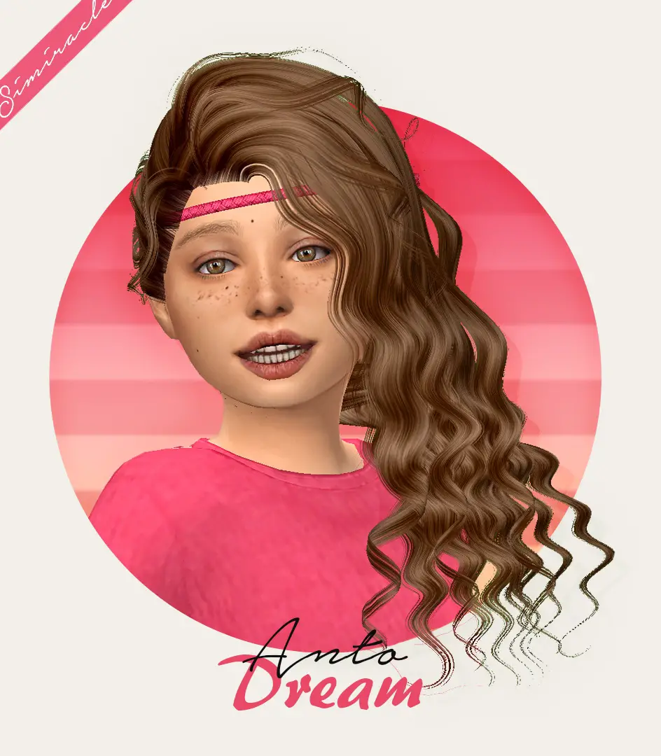 Simiracle Anto`s Enigma Hair Retextured Kids Version Sims 4 Hairs All