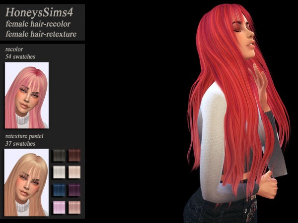 Sims 4 Hairs ~ The Sims Resource Leahlillith`s Headlines Hair Retextured By Jenn Honeydew Hum