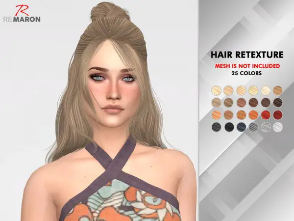 Sims 4 Hairs The Sims Resource On0910 Hair Retextured By Remaron