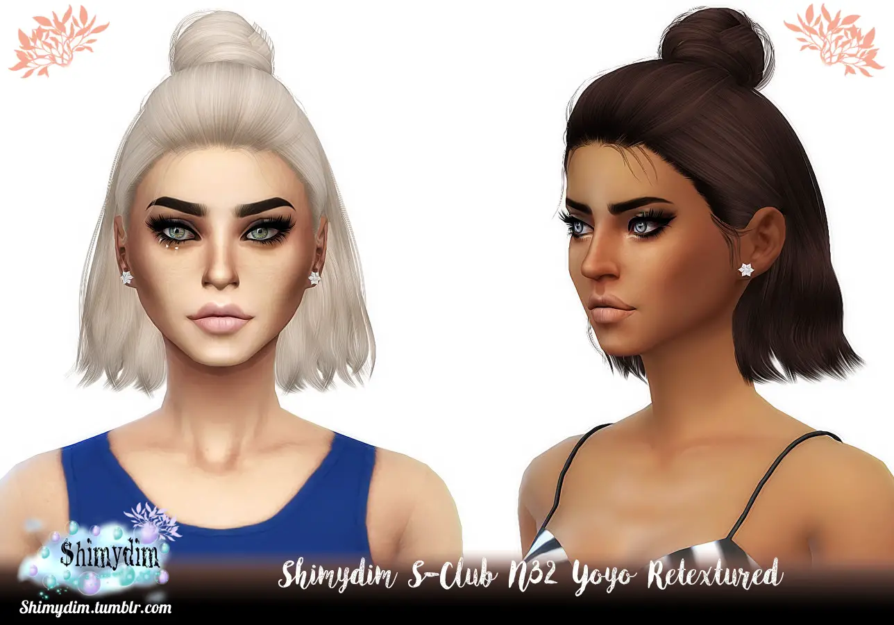 Sims 4 Hairs Shimydim Yoyo Hair Retextured