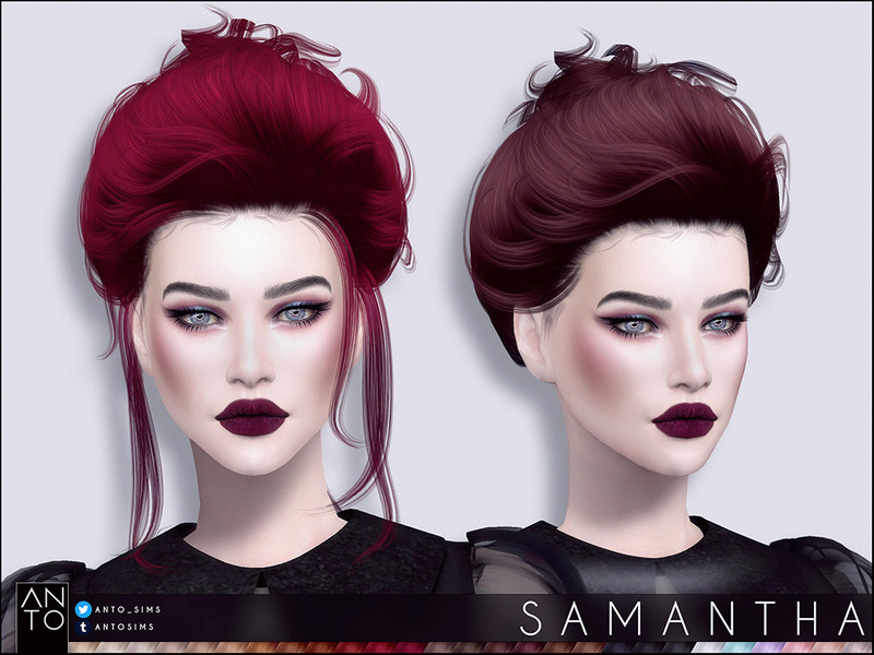 The Sims Resource Samantha Hair By Anto Sims 4 Hairs