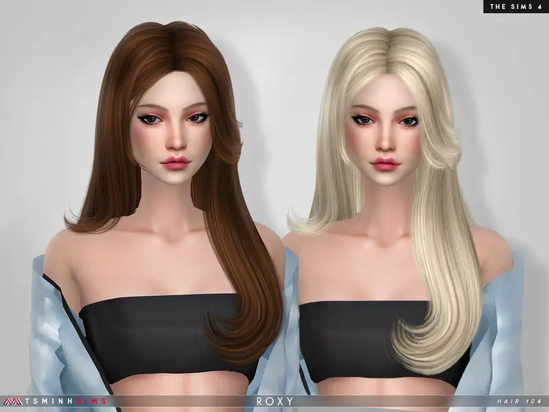 The Sims Resource: Long Blue Hair CC - wide 9