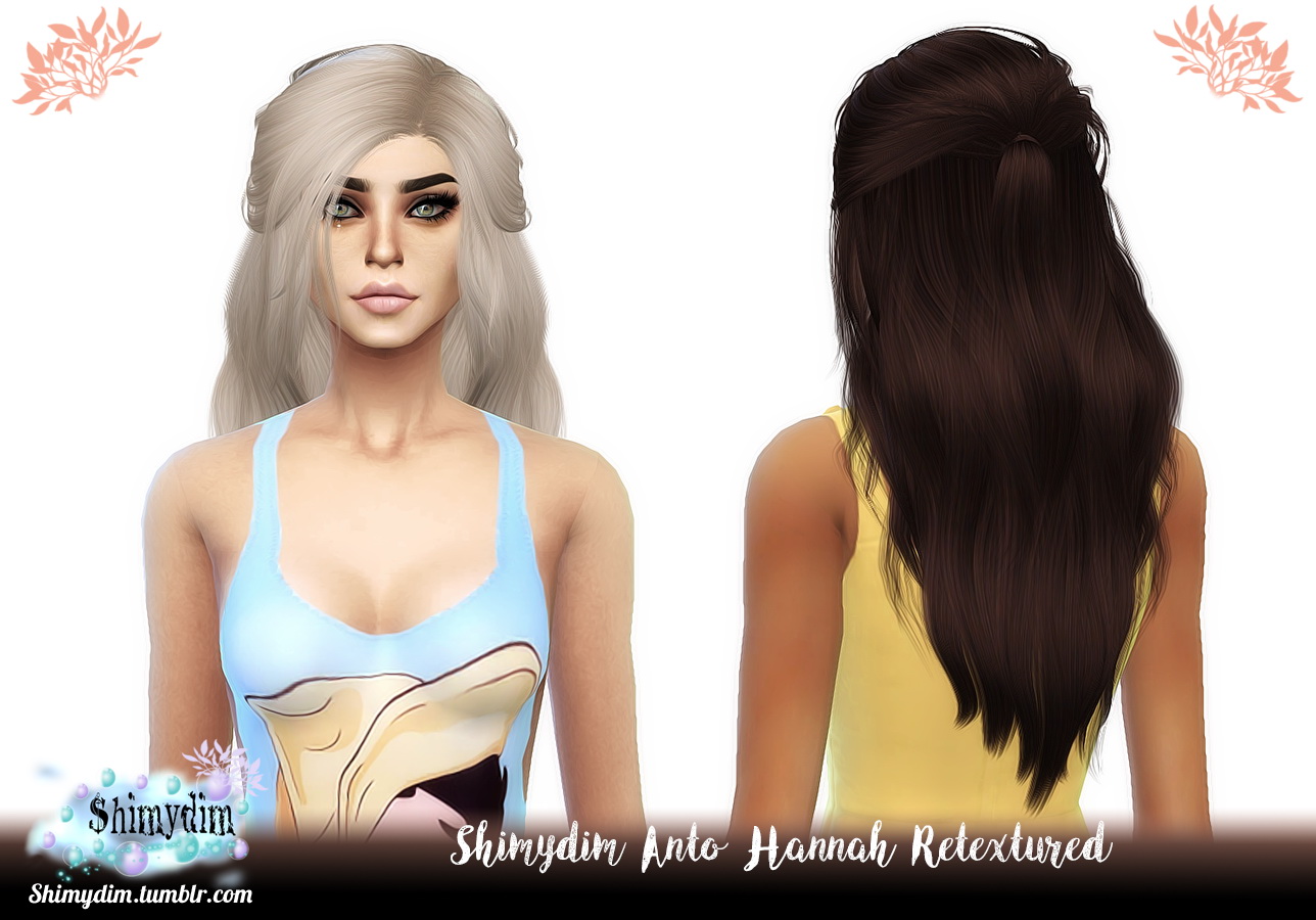 The Sims Resource Anto S Hannah Hair Retextured Sims 4 Hairs