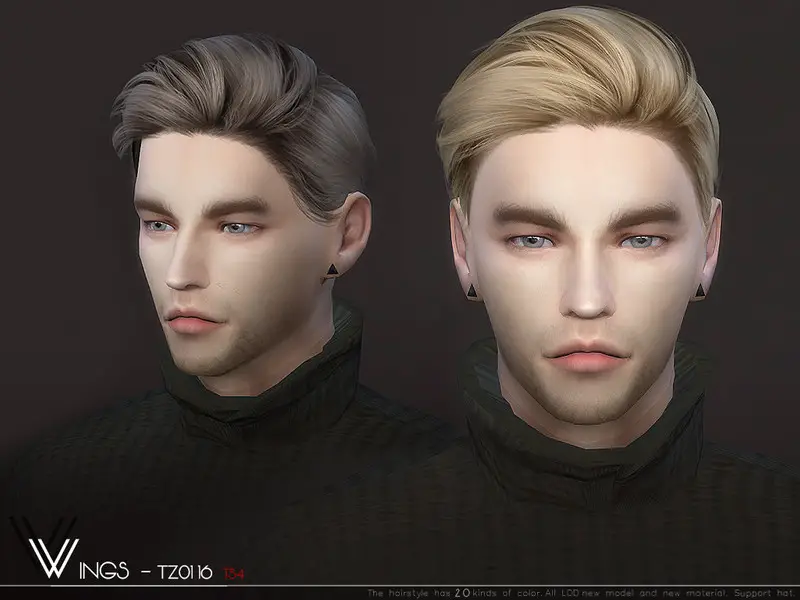 The Sims Resource Wings Tz0116 Hair Sims 4 Hairs