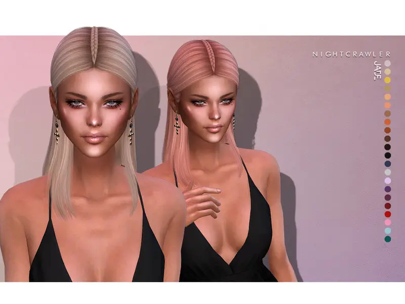 Sims Hairs The Sims Resource Jade Hair By Nightcrawler