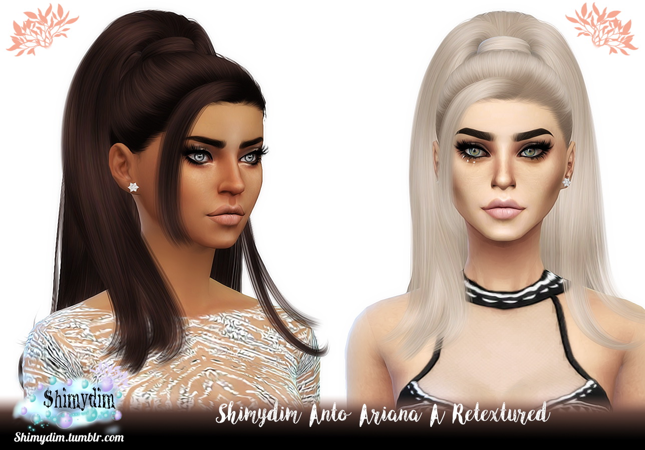 Sims 4 Hairs ~ Shimydim Anto`s Ariana Hair Retextured