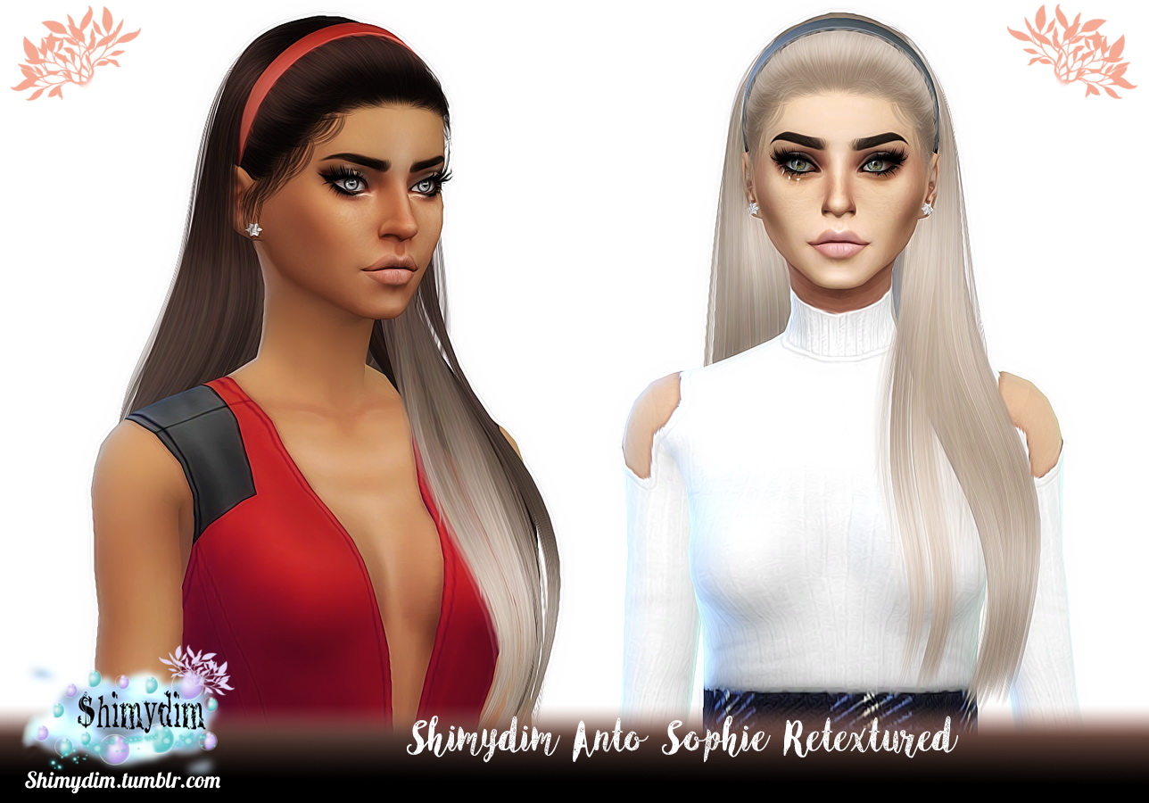 Sims 4 Hairs Shimydim Anto S Sophie Hair Retextured