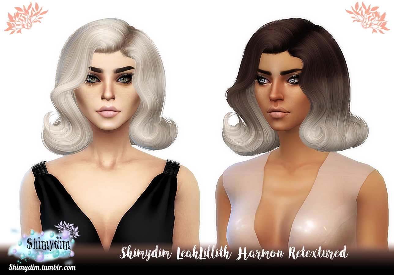 Shimydim Harmon Hair Retextured By Leahlillith Sims Hairs