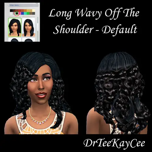 Sim Culture Nation: Long Wavy hairstyle for Sims 4