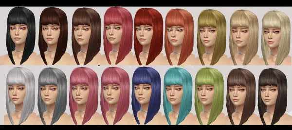Simmaniacos: Short bob hairstyle for Sims 4